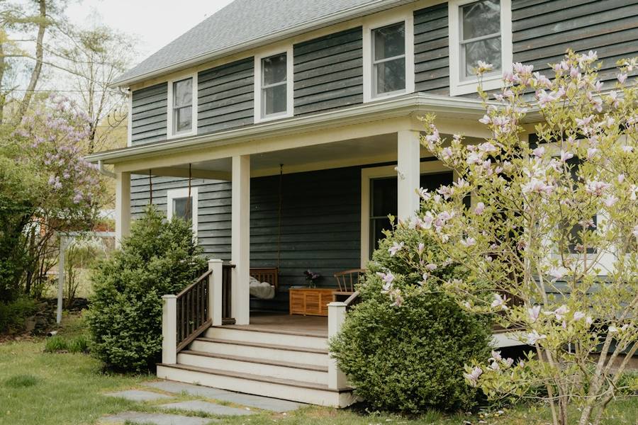 Front porch and door of a suburban home